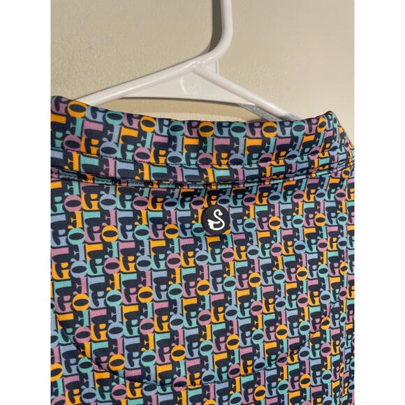 Swannies Men's Golf Polo Shirt Men’s XL Violet All Over Print Performance - Picture 6 of 11